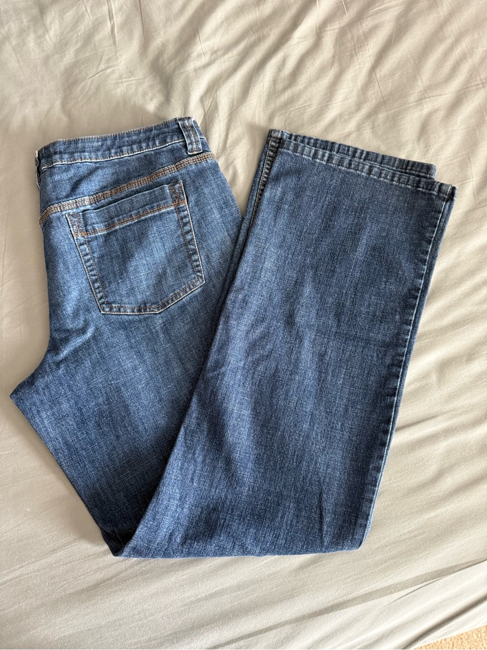 Venezia Bootcut Blue Jeans, Classic Mid Wash Denim 90s/2000s Size 18 Tall